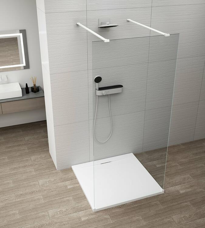 Sprchová stěna Walk-in 120 cm bílá/transparent – Polysan Esca white matt ES1012-07