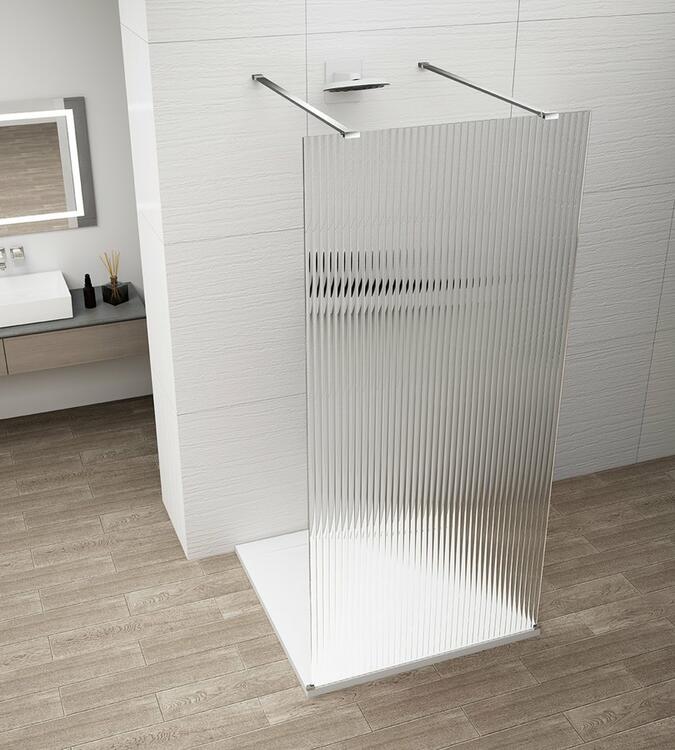 Sprchová stěna Walk-in 110 cm chrom/sklo Flute – Polysan Esca chrome ES1311-05