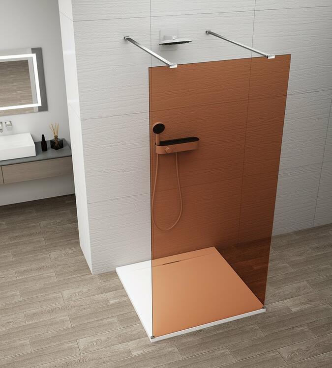 Sprchová stěna Walk-in 120 cm chrom/sklo Marron – Polysan Esca chrome ES1512-05
