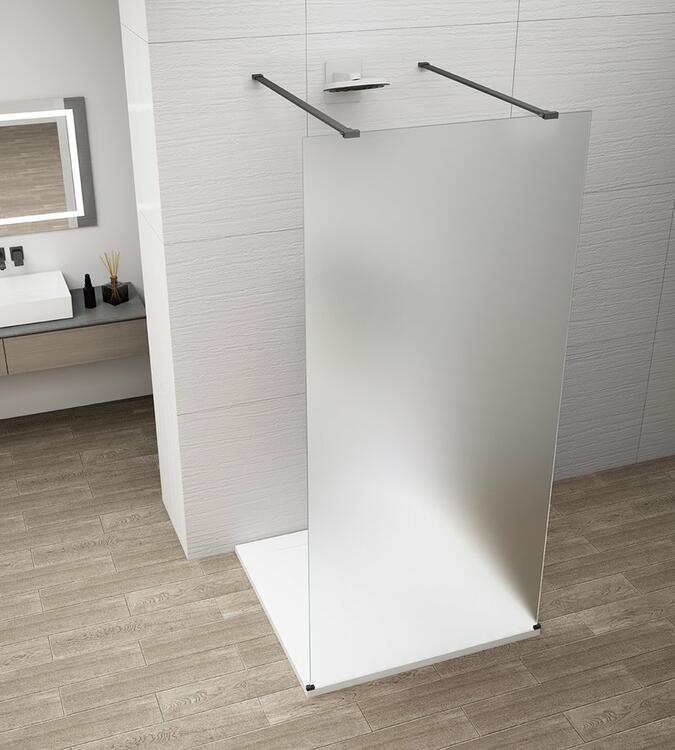 Sprchová stěna Walk-in 120 cm černá/matné sklo – Polysan Esca black matt ES1112-06