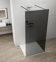 Sprchová stěna Walk-in 140 cm černá/kouřové sklo – Polysan Esca black matt ES1214-06 | Více -