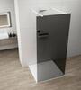 Sprchová stěna Walk-in 150 cm bílá/kouřové sklo – Polysan Esca white matt ES1215-07