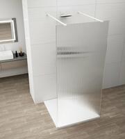 Sprchová stěna Walk-in 100 cm bílá/sklo Flute – Polysan Esca white matt ES1310-07 | Více - 