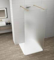 Sprchová stěna Walk-in 130 cm zlatá/matné sklo – Polysan Esca gold matt ES1113-08 | Více - 