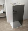 Sprchová stěna Walk-in 100 cm zlatá/kouřové sklo – Polysan Esca gold matt ES1210-08