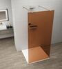Sprchová stěna Walk-in 120 cm zlatá/sklo Marron – Polysan Esca gold matt ES1512-08