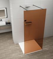 Sprchová stěna Walk-in 120 cm černá/sklo Marron – Polysan Esca black matt ES1512-06 | Více -