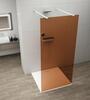 Sprchová stěna Walk-in 100 cm bílá/sklo Marron – Polysan Esca white matt ES1510-07