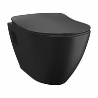 PAULA závěsná WC mísa, 35,5x50cm, černá mat | Více - 