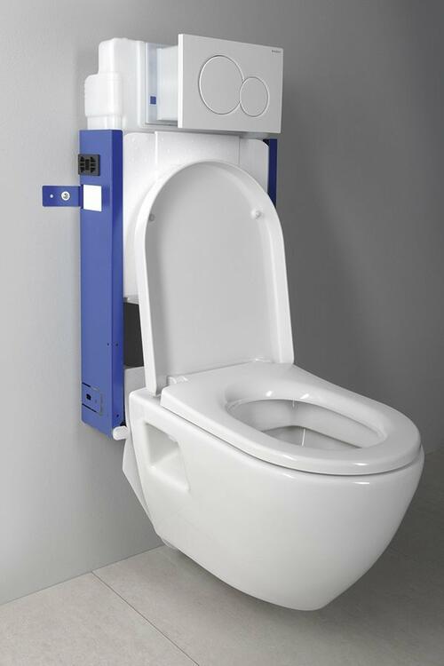 Závěsné WC Nera s podomítkovou nádržkou a tlačítkem Geberit, bílá