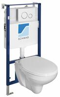 Závěsné WC TAURUS s podomítkovou nádržkou a tlačítkem Schwab, bílá | Více - 