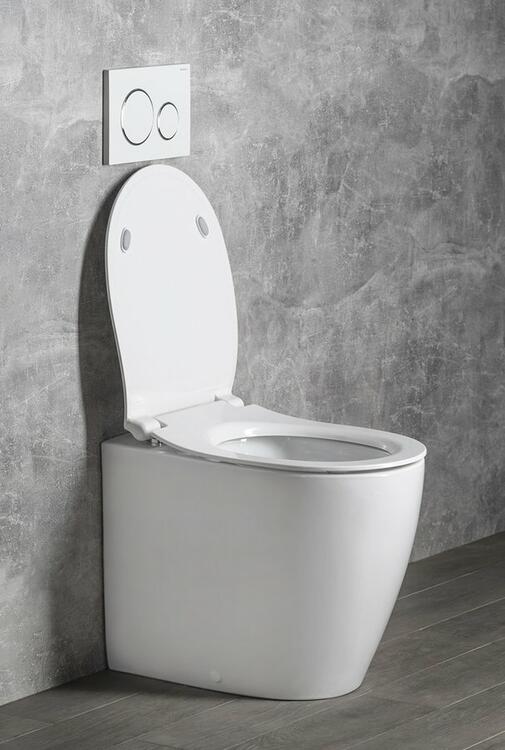 SENTIMENTI WC mísa stojící, Rimless, 36x52 cm, spodní/zadní odpad, bílá