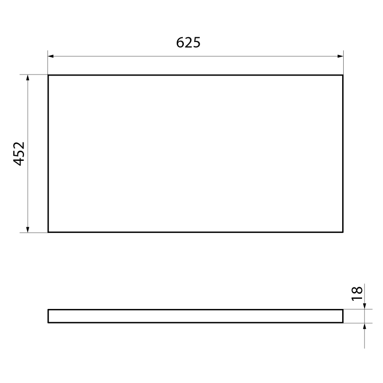 ALTAIR deska pod umyvadlo 62,5x45,2 cm, antracit břidlice