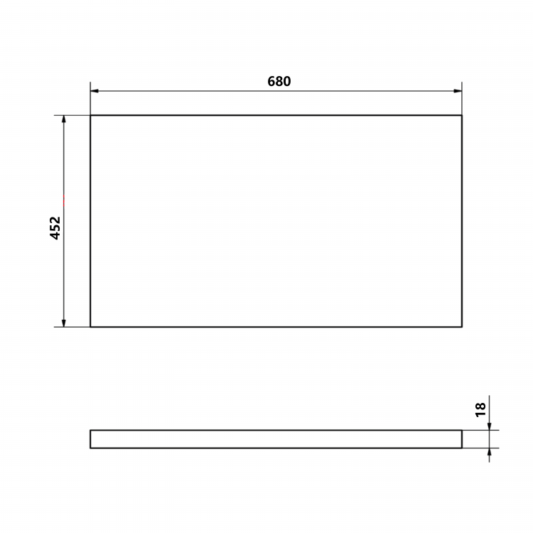 ALTAIR deska pod umyvadlo 68x45,2 cm, antracit břidlice