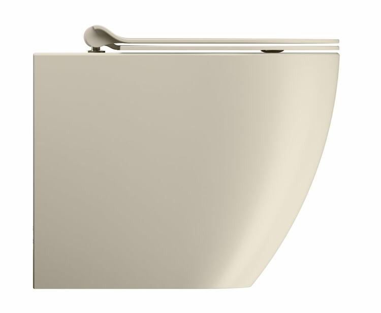 PURA WC mísa stojící, Swirlflush, 36x55cm, spodní/zadní odpad, creta dual-mat