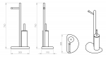 HIBISCUS stojan s držákem na toaletní papír a WC štětkou, chrom
