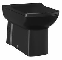 LARA WC mísa pro kombi, spodní/zadní odpad, 35x64cm, černá mat | Více - 