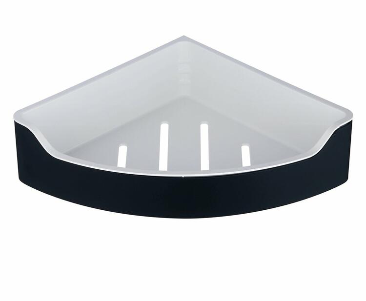 SAMBA rohová polička do sprchy, 218x63x218mm, černá