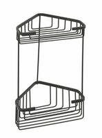 SMART dvojitá rohová polička 175x325x175mm, černá mat | Více - 