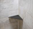 SMART rohová polička do spár 210x15x210mm, černá mat