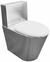 WC kombi mísa s nádržkou včetně splachovacího mechanismu a WC sedátka 370x680x620 mm, nerez mat | Více - 