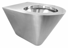 Závěsná WC mísa 380x300x550 mm, nerez mat | Více - 