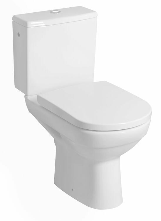 BEHRENS RIMLESS WC kombi mísa s nádržkou, spodní/zadní odpad, bílá