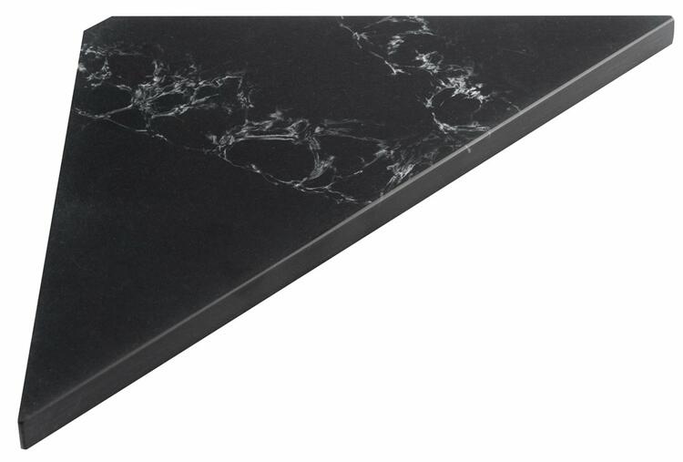 ABELINE rohová polička rockstone 200x200mm, black attica