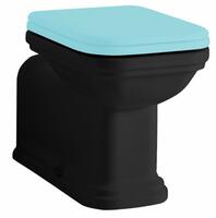 WALDORF WC mísa stojící, 37x65cm, spodní/zadní odpad, černá mat | Více - 
