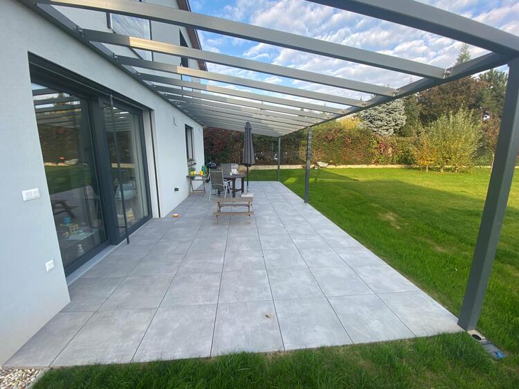 2cm dlažba na terasu imitace betonu Stark Grey 60x60x2 cm 1. jakost