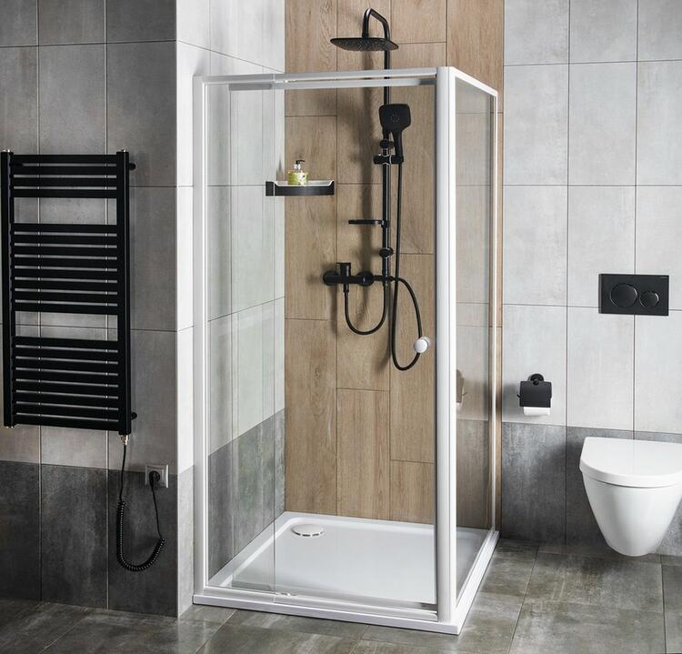 Sprchové dveře 74 cm bílá/transparent – Aqualine Amico G70