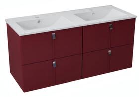 Dvojumyvadlová skříňka 121,5×55×46 cm bordó – Sapho MITRA MT123 | Více -