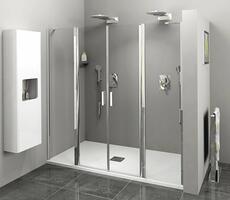 Sprchové dveře 180 cm chrom/transparent – Polysan Zoom ZL1417 | Více -