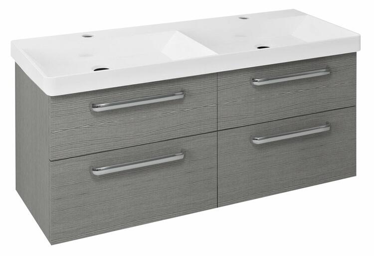 Dvojumyvadlová skříňka 116×50×44,2 cm dub stříbrný – Sapho Theia TH120-1111