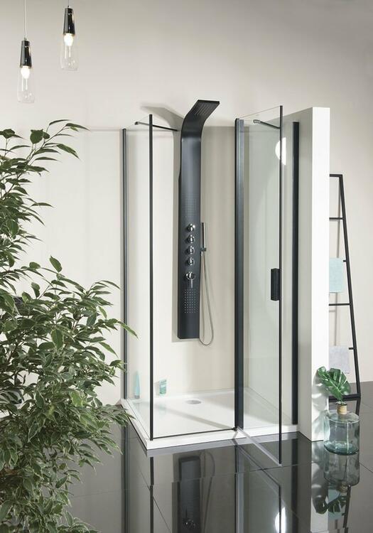 Sprchové dveře 130 cm černá/transparent – Polysan Zoom black ZL1313B