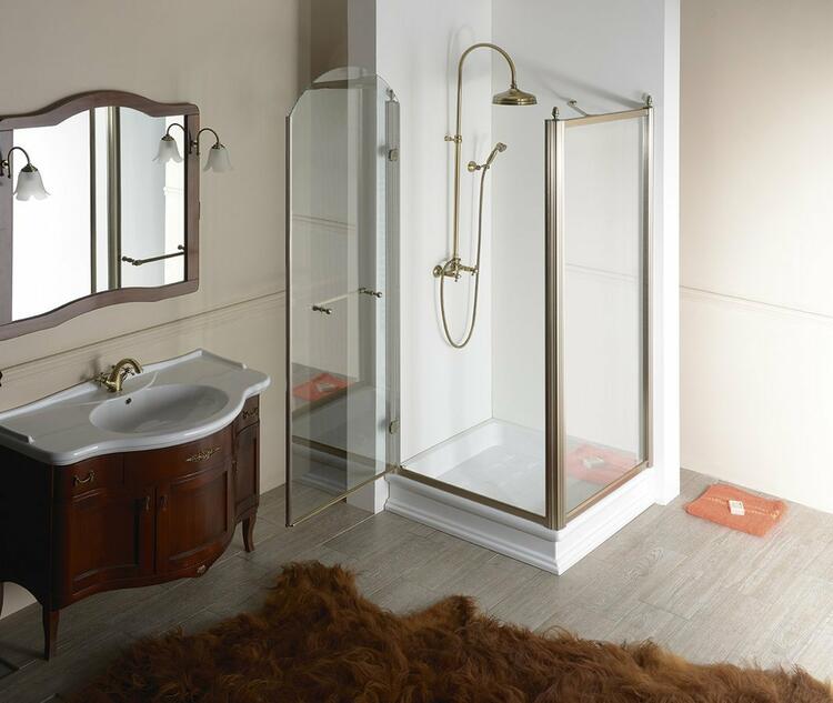 Sprchové dveře levé 90 cm bronz/transparent – Gelco Antique GQ1290LC