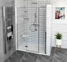 FORTIS LINE sprchové dveře do niky trojdílné 1300mm, čiré sklo, levé | Více - 