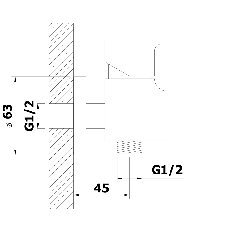 Sprchová nástěnná baterie chrom – Bruckner Sieger 914.100.1
