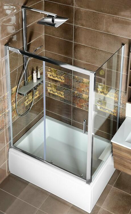 DEEP sprchové dveře 1300x1650mm, čiré sklo