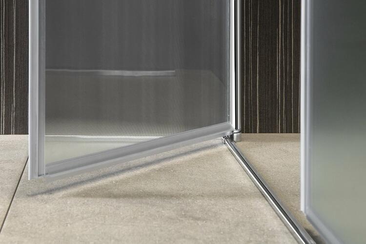 Sprchové dveře 90 cm chrom/sklo brick – Aqualine Pilot PT092