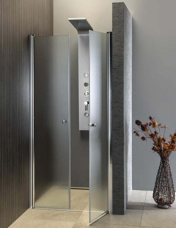 Sprchové dveře 100 cm chrom/sklo brick – Aqualine Pilot PT102