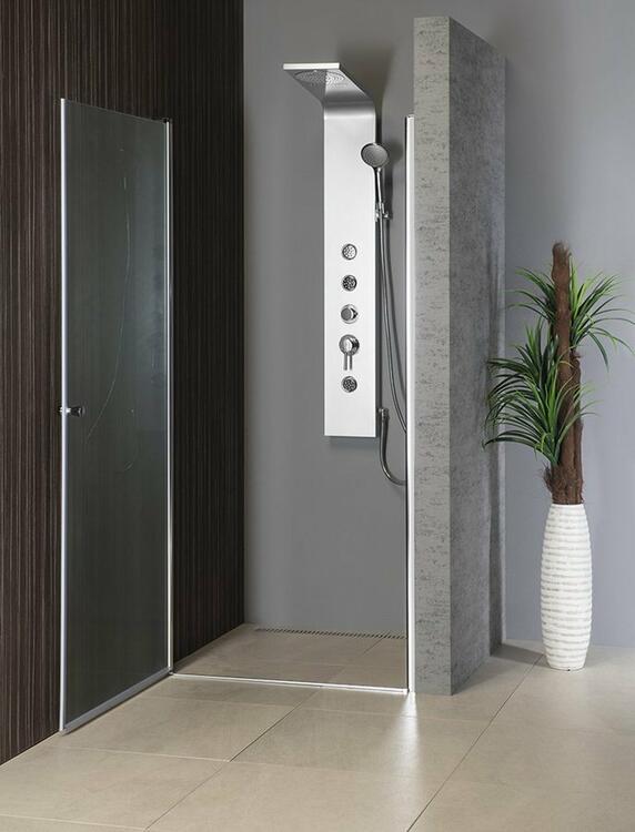 Sprchové dveře 100 cm chrom/sklo brick – Aqualine Pilot PT100