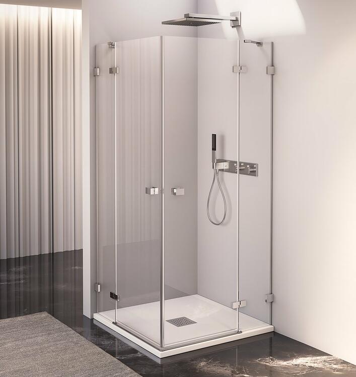 FORTIS EDGE sprchové dveře bez profilu 1100mm, čiré sklo, pravé