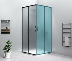 SIGMA SIMPLY BLACK sprchové dveře posuvné pro rohový vstup 800 mm, sklo Brick | Více - 