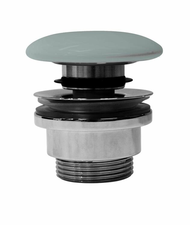 GSI umyvadlová výpust 5/4“, click-clack, keramická zátka, 5-65mm, ghiaccio mat