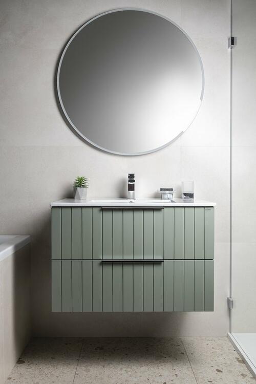 CIRASA umyvadlová skříňka 69,8x52x46cm, verde strip