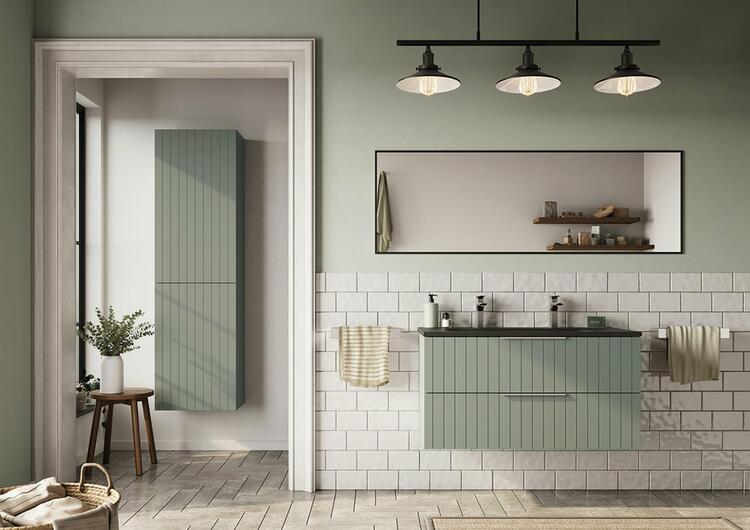 Skříňka s dvířkami 35×172×32 cm L/P verde strip – Sapho Espace ESC230-4444S