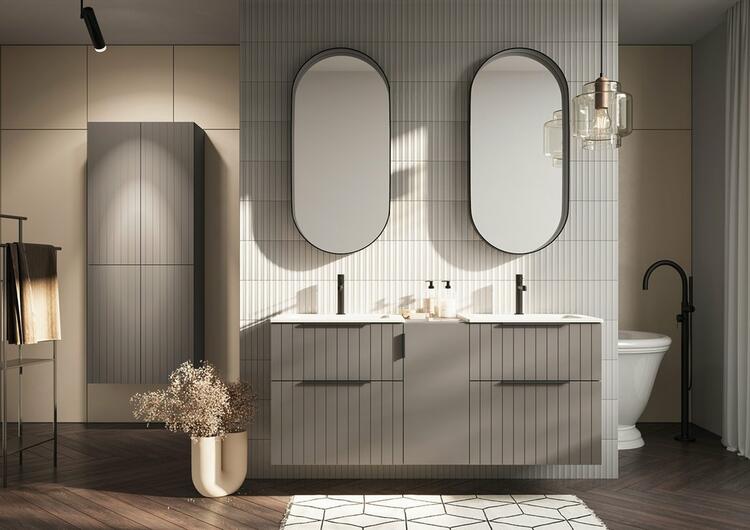 Skříňka s dvířkami 50×172×32 cm L/P agila strip – Sapho Espace ESC450-4343S