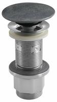 Umyvadlová výpust 5/4“, click-clack, betonová zátka, 10-80mm, stříbrná | Více - 