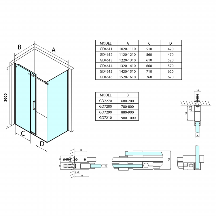 Sprchová stěna 100 cm chrom/transparent – Gelco Dragon GD7210